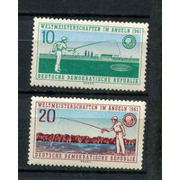 ГДР - 1961 - Международные соревнования по спортивному рыболовству - [Mi. 841-842] - полная серия - 2 марки. MNH.  (Лот 85Dc)