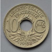 Франция, 10 сантимов 1938 г.