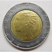 Италия 500 лир 1990 г