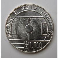 Сан-Марино 500 лир 1986  серебро  .18-124