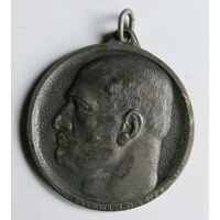 Италия. Муссолини. Медаль серебро, 28 мм.