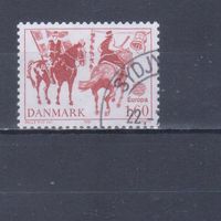 [706] Дания 1981. Лошади на почтовых марках. Гашеная марка.