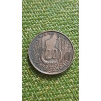 Мадагаскар 20 франков 1953 г