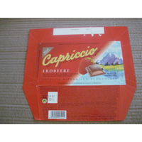 Обертка от шоколада   CAPRICCIO