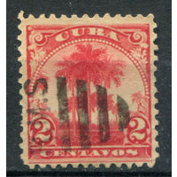 Куба, американская почта - 1899г. - ландшафты, пальмы, 2 с - 1 марка - гашёная. Без МЦ!