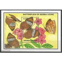 Сьерра Леоне 1993 г. Фауна, флора, цветы, насекомые, бабочки. MNH.