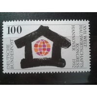 Германия 1992 домостроительный конгресс** Михель-2,0 евро