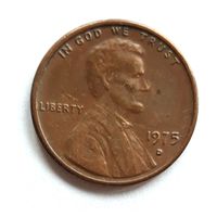 США. 1 цент 1975 г. D