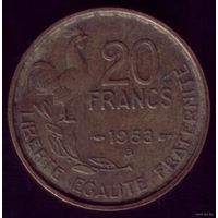 20 Франков 1953 год В Франция