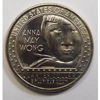 25 центов США 2022 Выдающиеся Женщины Америки  Анна Мэй Вонг  5-я монета Двор P и D