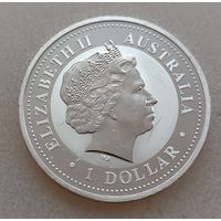 Австралия.1 доллар 2005г.Год петуха.
