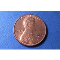 1 цент 1981 D. США.