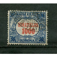 Венгрия - 1922 - Dienstmarken. HIVATALOS 1000Kr - [Mi.14d] - 1 марка. Гашеная.  (Лот 23BH)