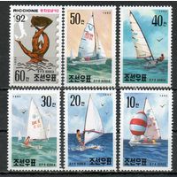 Парусные суда КНДР 1992 год серия из 6 марок