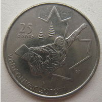 Канада 25 центов 2008 г. XXI зимние Олимпийские Игры. Ванкувер 2010. Сноуборд